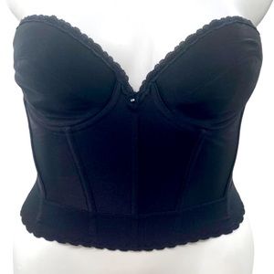 SUBTRACT Exclusively Yours Black Strapless Backless Longline Corset Bustier 36C